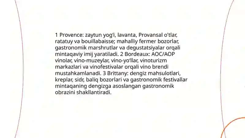 Fransiya gastronomik turizmi va ovqatlanish madaniyati imiji 4