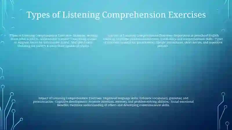 Analysis Of Listening Comprehension Exercises In Teaching English To Preschool Children 4