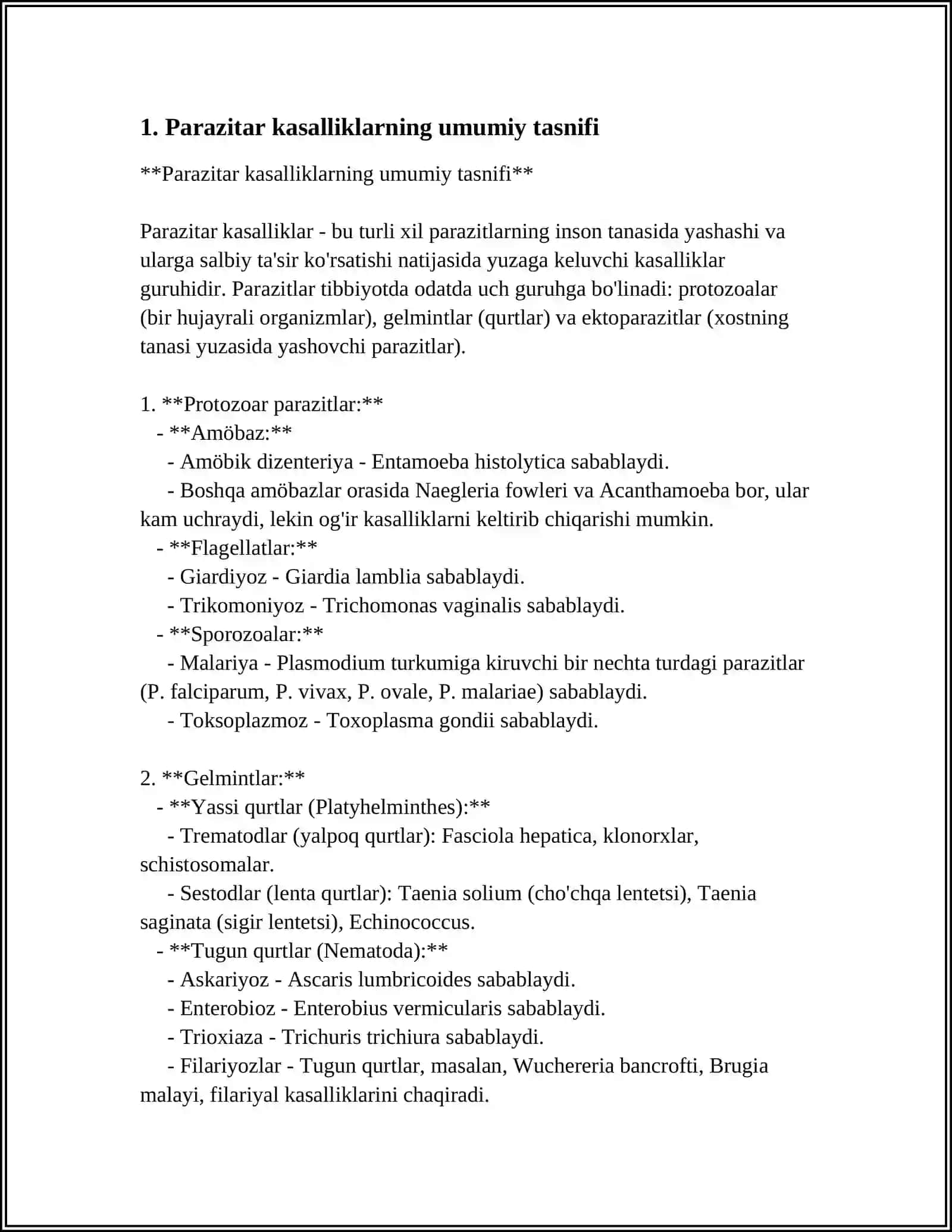 PARAZITAR KASALLIKLARNING DIAGNOSTIKA USULLARI 4