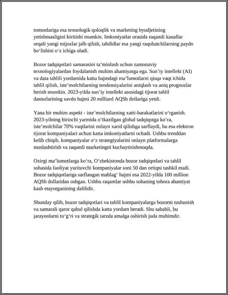 Bozor tadqiqotlari va tahlil 4