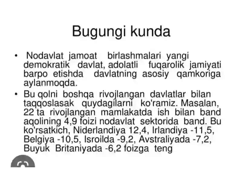 Nodavlat, notijorat va jamoat tashkilotlari tushunchasi 4