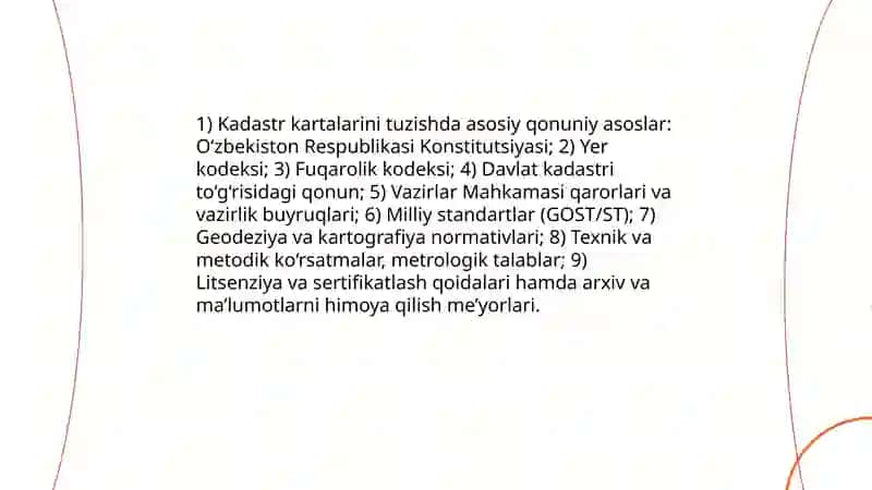 Kadastr tizim kartalarini tuzish 4