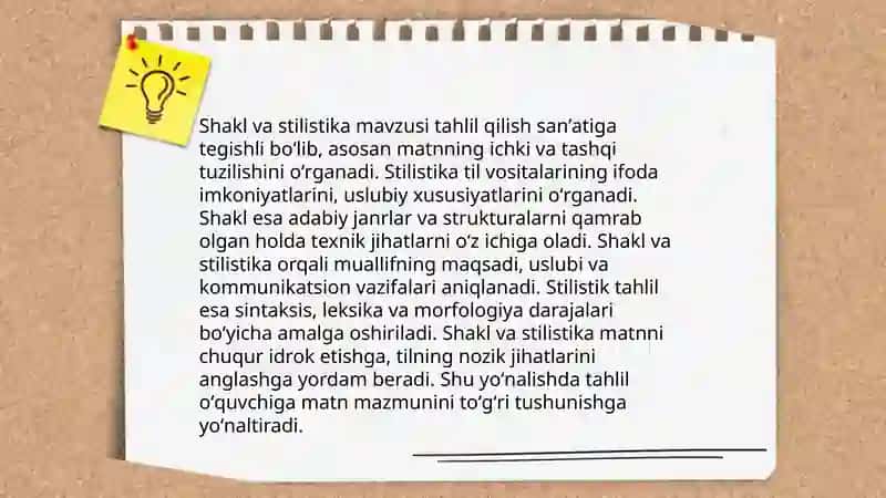 Badiiy asarda shakl va mazmun 4