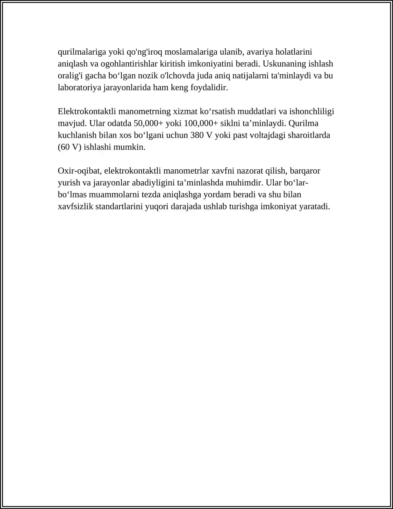 ELEKTROKONTAKTLI MANOMETER 4