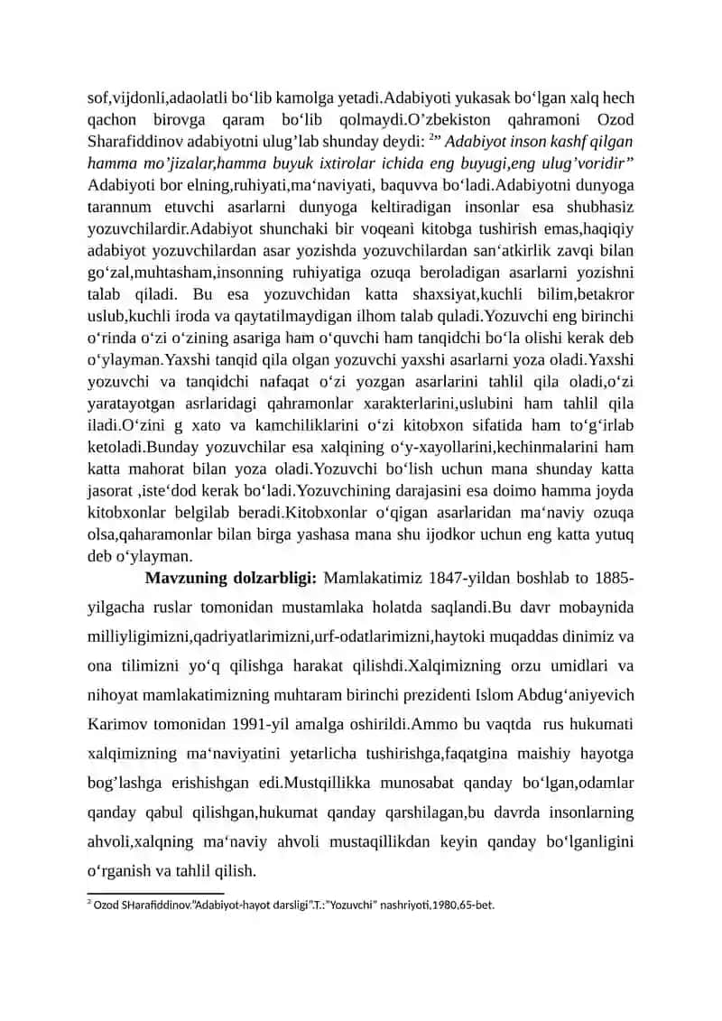 Ulug‘bek Hamdam asarlarida milliy ruh va talqin 4