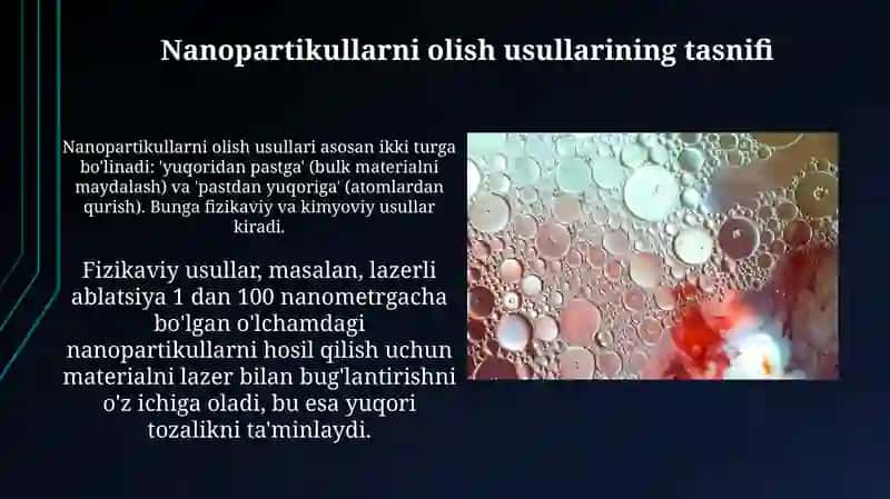 Nanozarrachalarning olinish usullari 4