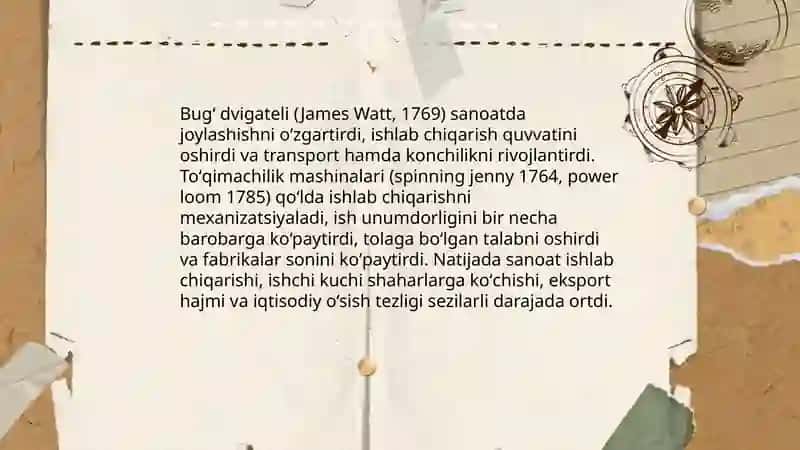 Isanoat inqilobi va uning iqtisodiyotga taʼsiri 4