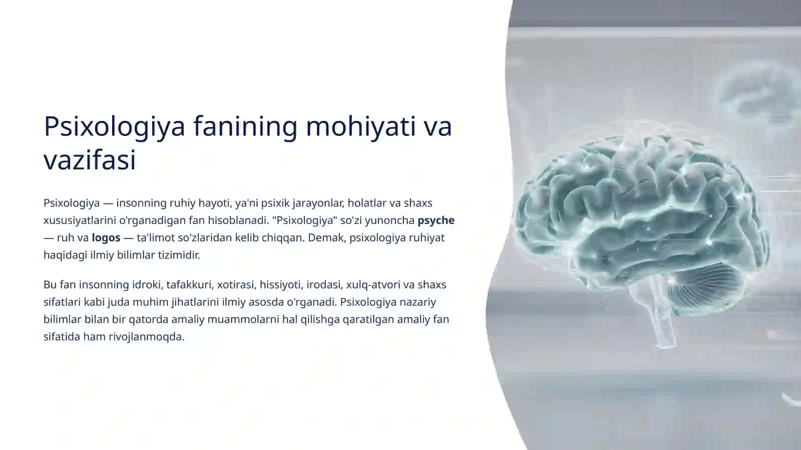 Psixologiya fanining tarmoqlari va tadqiqot metodlari 4