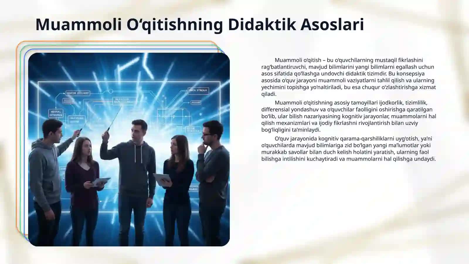 Muammoli ta’lim texnologiyasi asosida dramatik asarlarni o’qitish 4