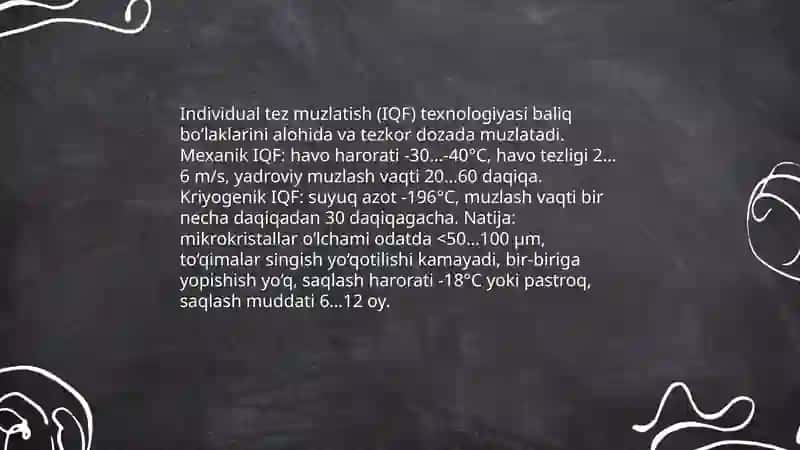 Tezkor usulda baliqni muzlatish texnologiyasi 4