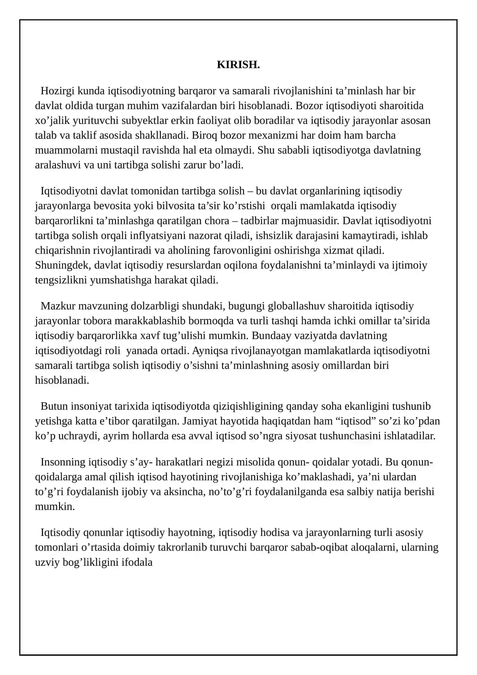 IQTISODIYOT NAZARIYASI Kurs ishi 4