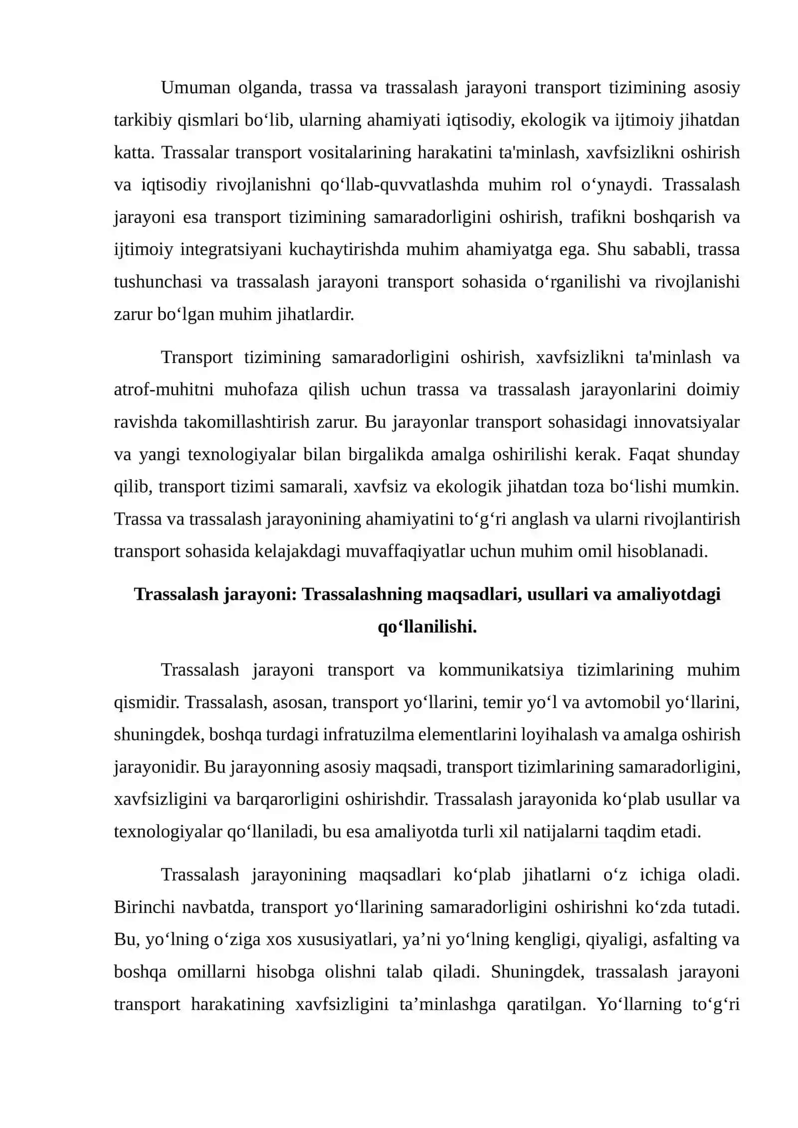 Trassa va trassalash haqida umumiy tushuncha 4