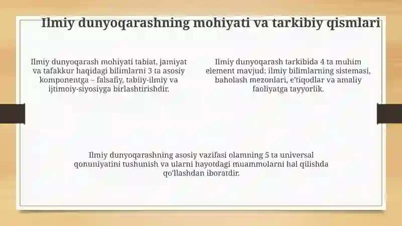 Ilmiy dunyoqarash va aqliy tarbiya 4