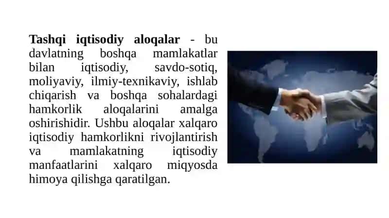 Mintаqаlаrningtаshqiiqtisоdiyаlоqаlаrivаekspоrtniko’pаytirishyo‘llаri 4