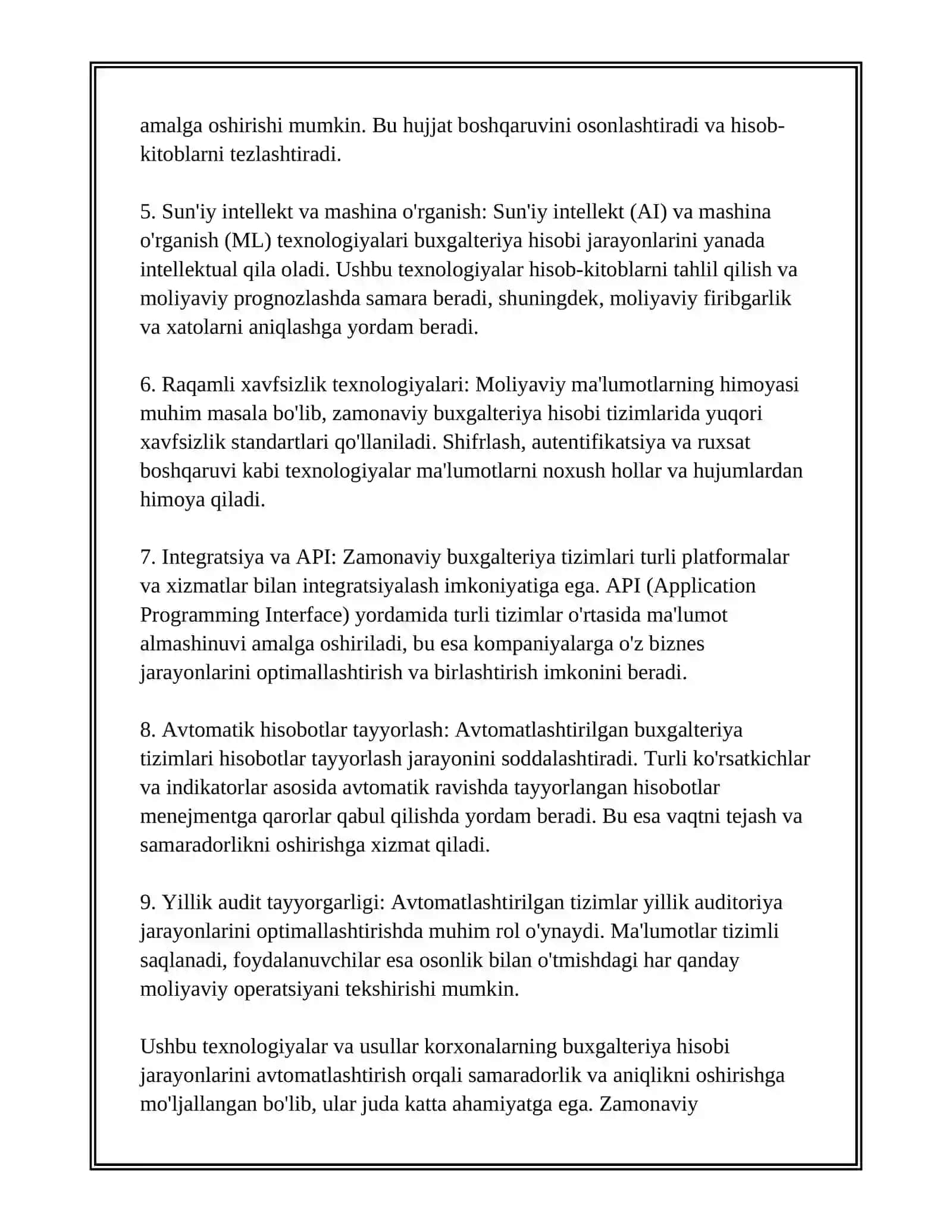 KÁRXANADA ESAPQA ALIW HÁM BAQLAW TEXNOLOGIYASI 4
