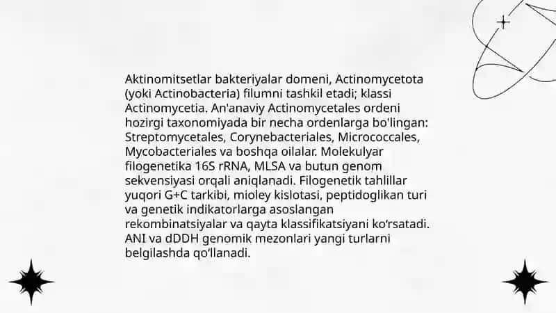 Aktinomitsetlar va ularga yaqin organizmlarni o‘rganish 4