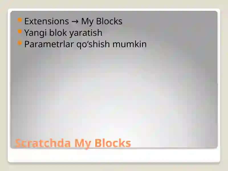 Scratchda protseduralar bilan ishlash 4