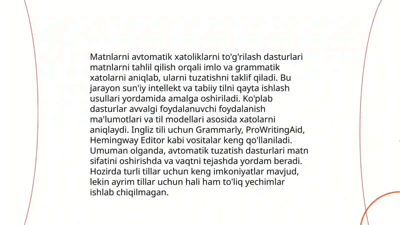 Matnlarni avtamatik tahrirlash 4