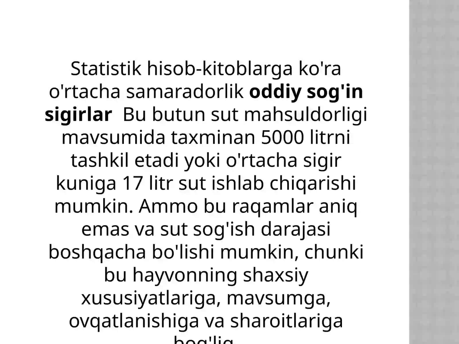 Xarxil juftlashda sut mahsuldorligini irsilanish koeffitsiyenti 4