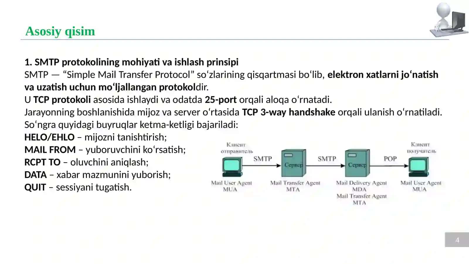 SMTP protokoli asosida elektron pochta jo‘natish jarayonini paket darajasida tahlil qilish 4