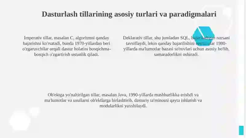 Dasturlash tillari:rivojlanish tarixi 4