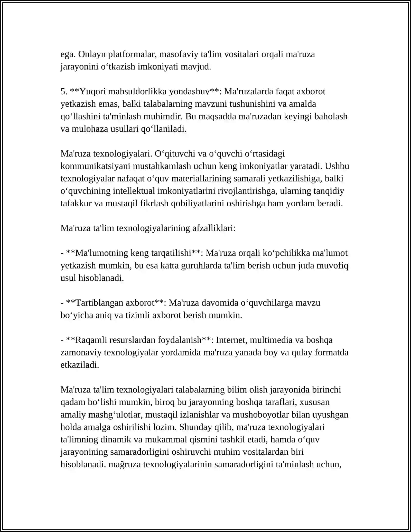 MAʼRUZA TAʼLIM TEXNOLOGIYASINING TARKIBI 4