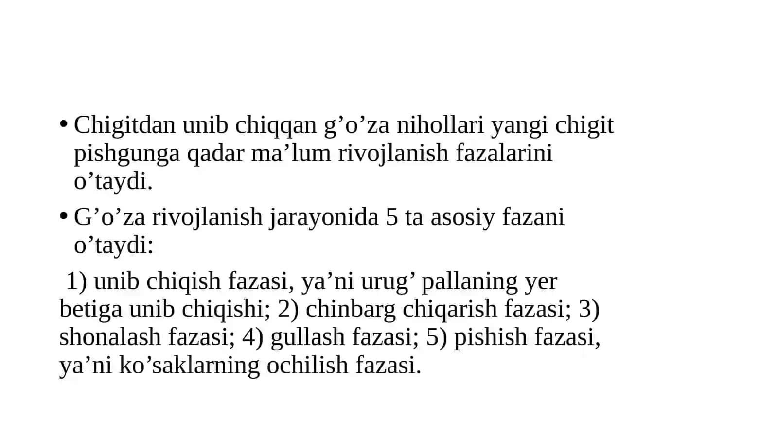 G’o’za,bug’doyvaboshqaekinlardafenologikkuzatuvlarniolibborish 4