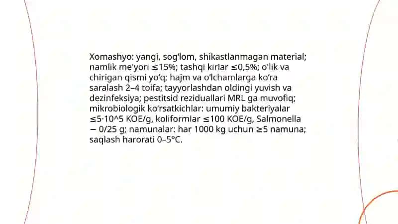 Achitilgan mahsulotlar sifatiga qoʻyiladigan standart talablar 4
