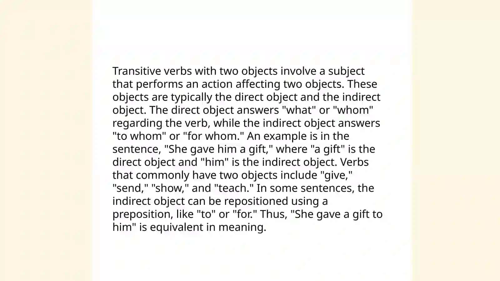 Two-object verbs 4