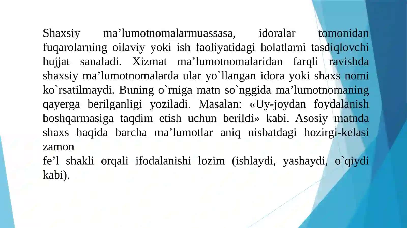 Ma’lumot-axborot hujjatlari 4