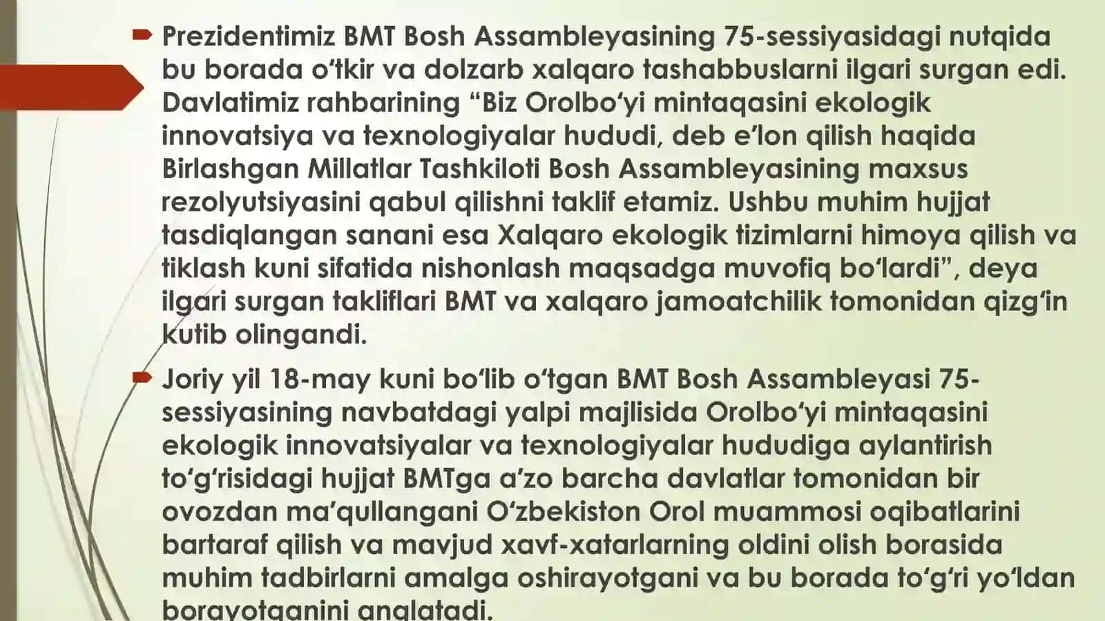 Oroldengizini hududi to'proqlarning ekologik vameliorativ holati 4