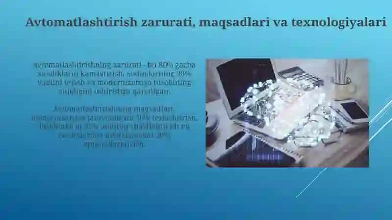 Asosiy vositalarning modernizatsiya hisobini avtomatlashtirish 4