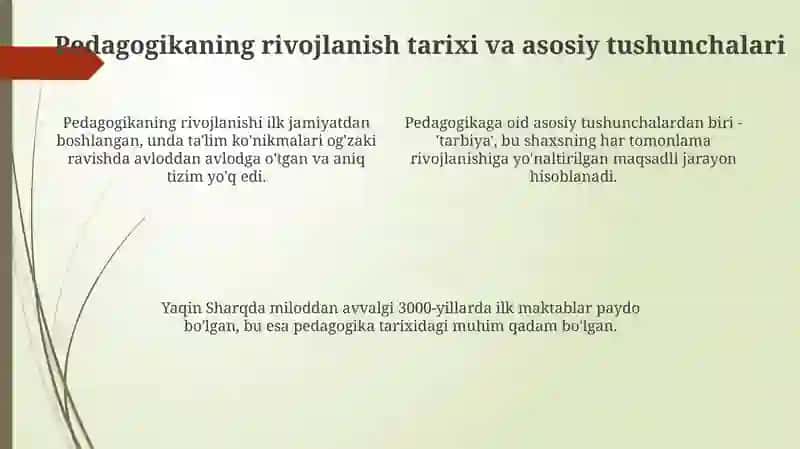 Pedagogikafani,uningmaqsadvazifalari 4