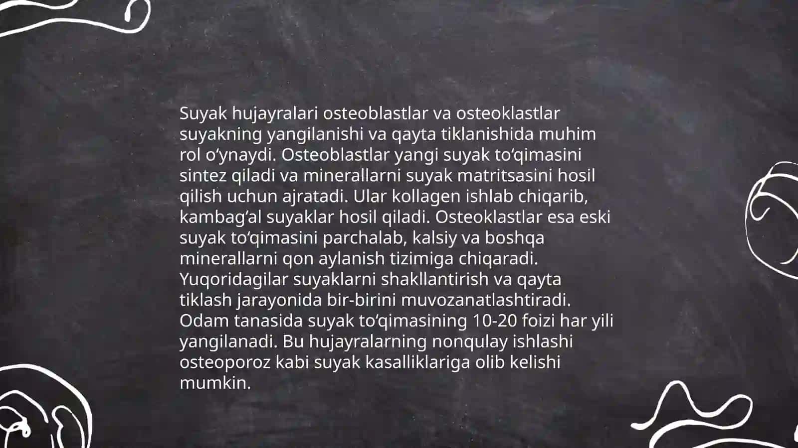 Organizmdagi suyaklarning tuzilishi 4
