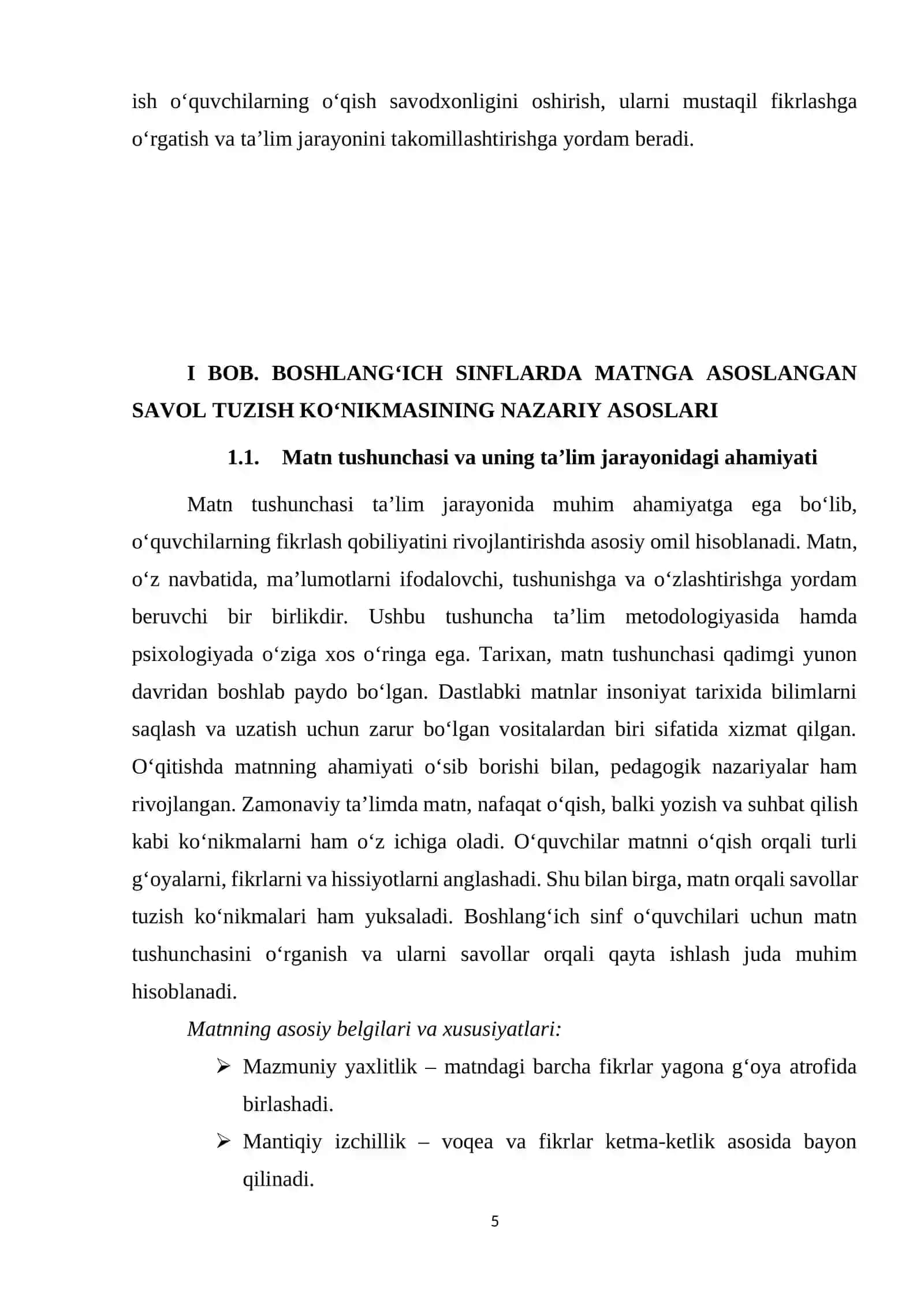 Matnga asoslangan Savol Tuzish Ko‘nikmasi 4