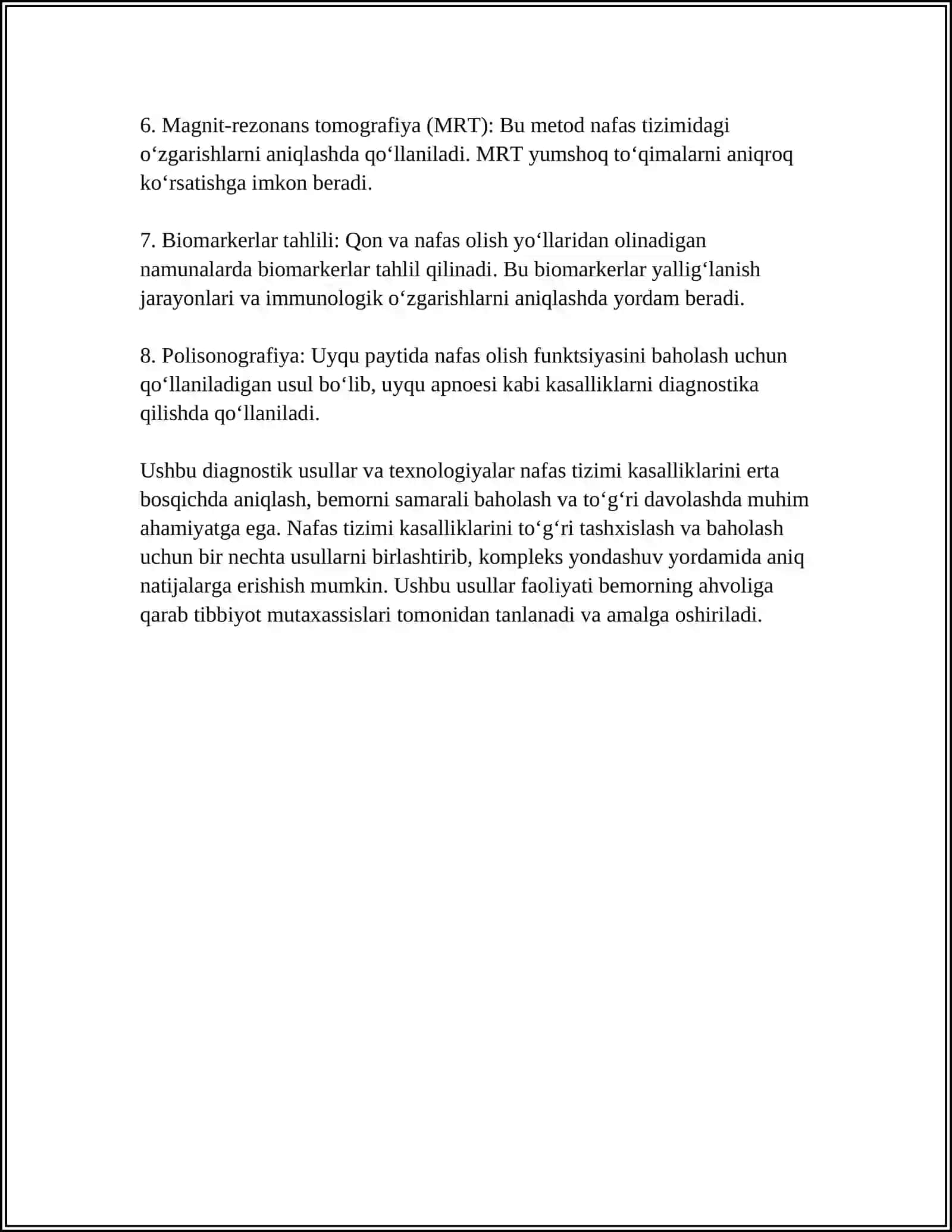 NAFAS TIZIMI KASALLIKLARI BILAN KASALLANGAN BEMORLARNING PARVARISHI VA ULARNING NAZORATI. KISLORODOTERAPIYA 4