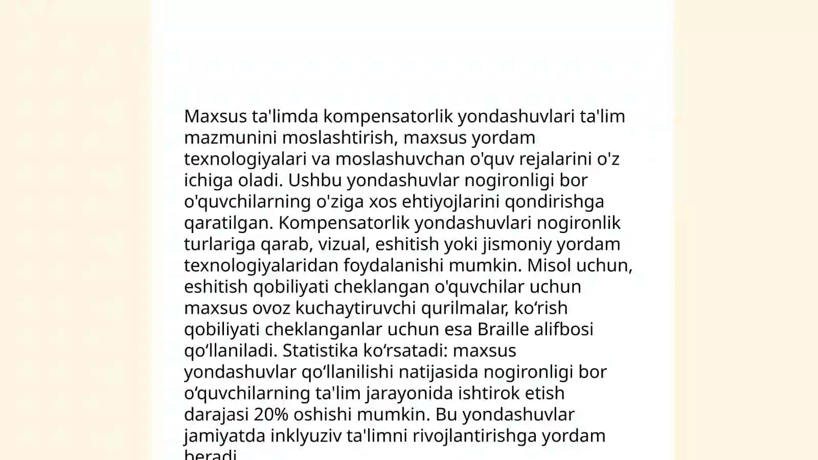 Ko‘rishda nuqsoni bo‘lgan bolalarni konpensator jarayonlarini shakllantirish 4
