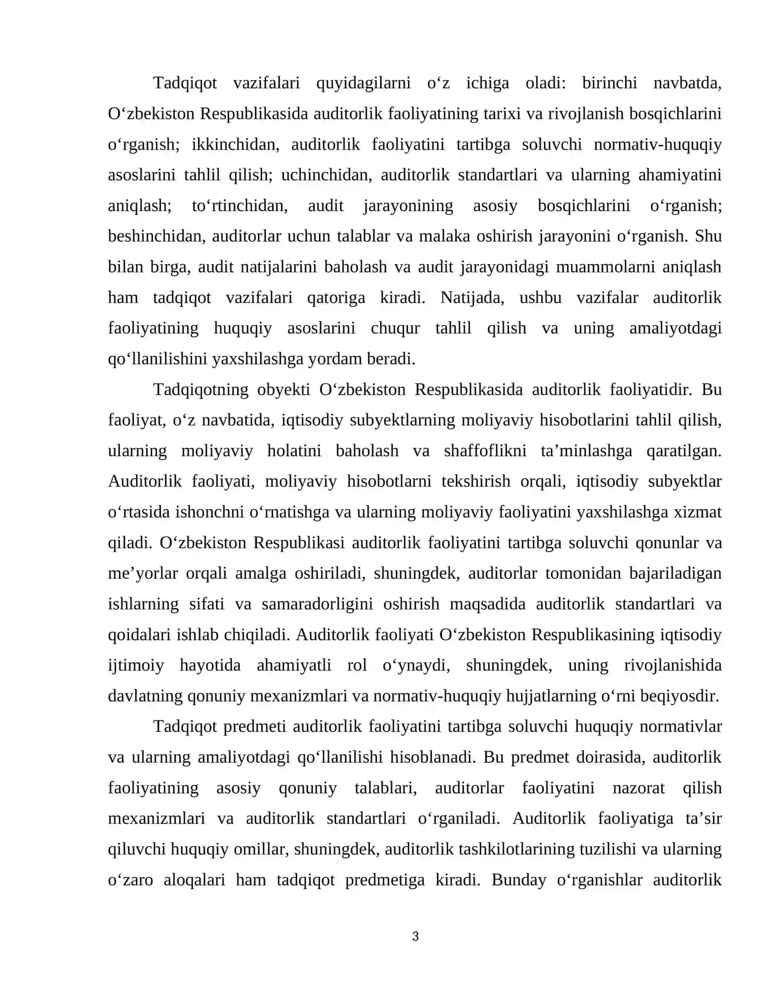 O‘zbekiston Respublikasida auditorlik faoliyatini tashkil qilishning huquqiy asoslari 4