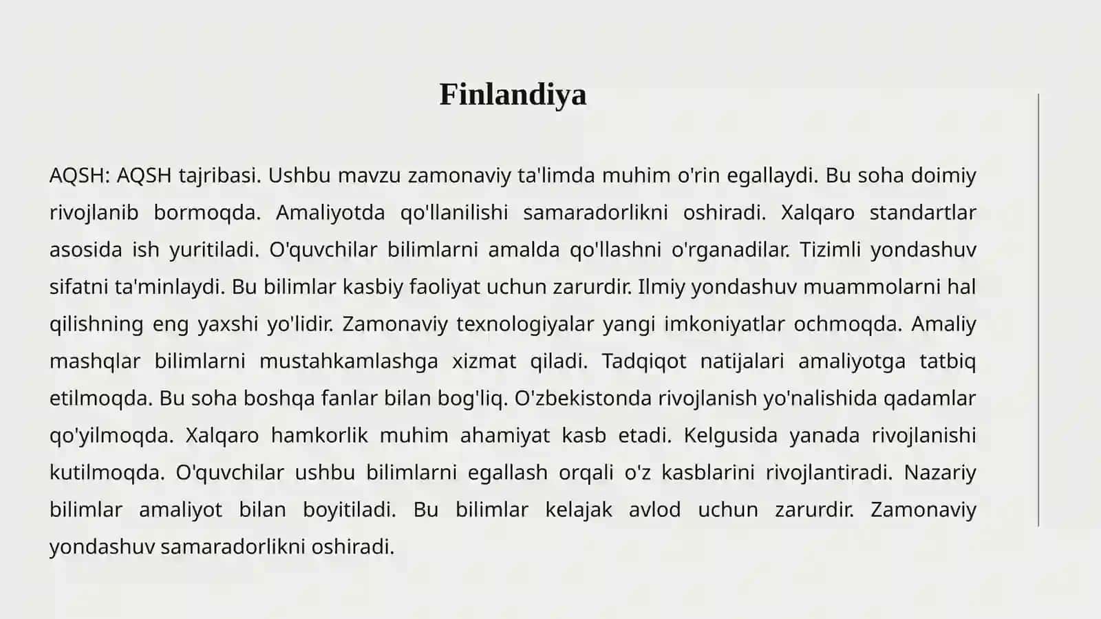 XORIJIY TA'LIM TAJRIBASI 4