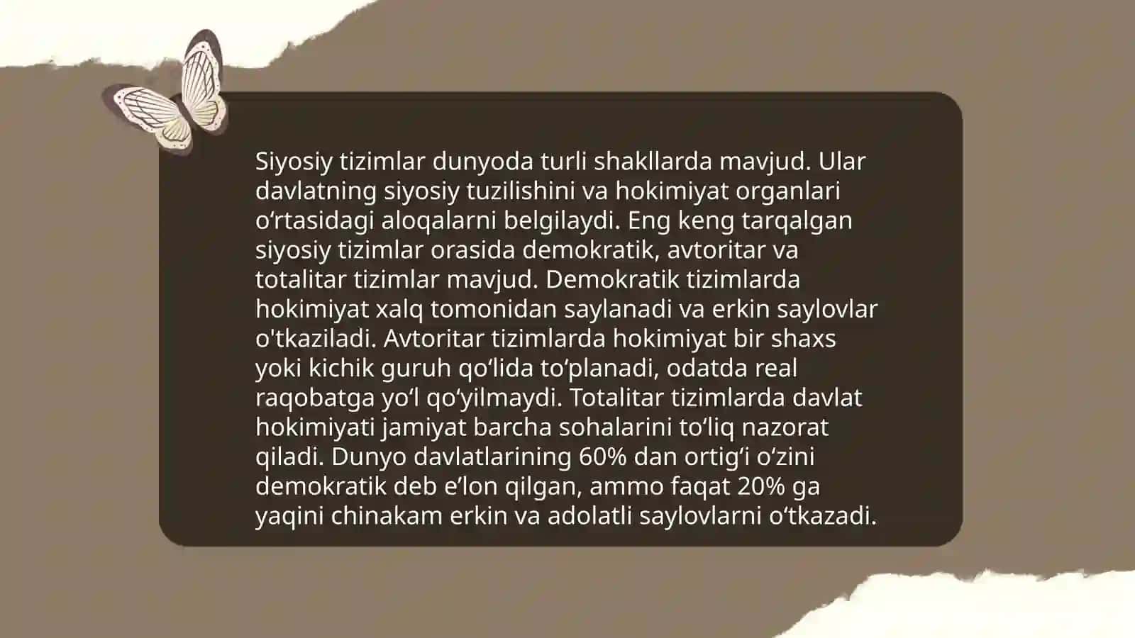 Davlat funksiyalarining rivojlanishi va o'zgarishiga ta'sir etuvchi omillar 4