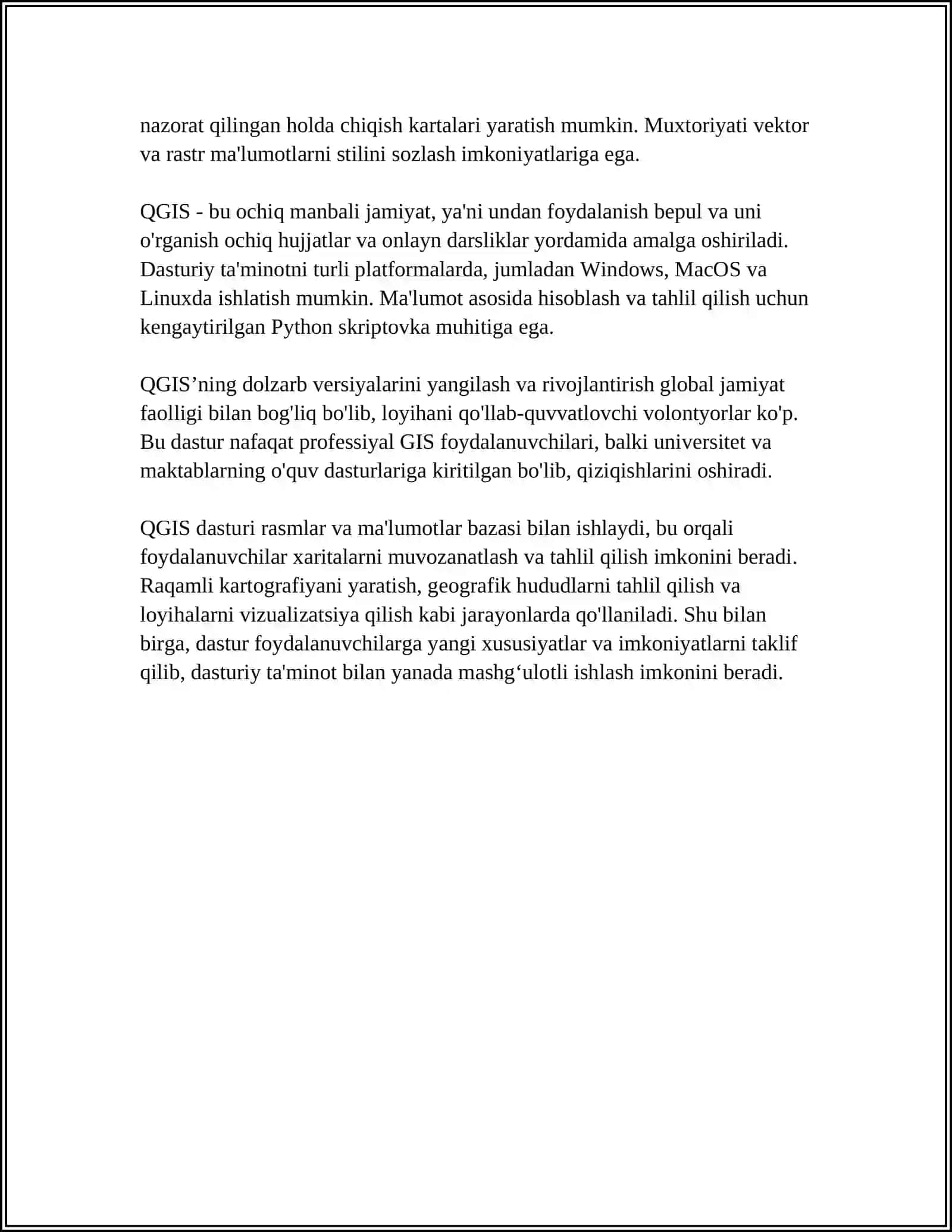QGIS DASTURI VA UNING ASOSIY FUNKTSIYALARI 4