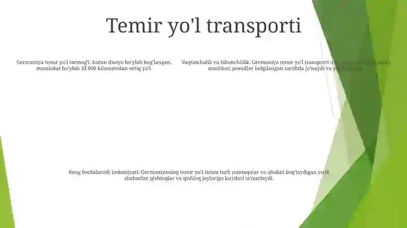 Germaniyada Transport Xizmatlari 4