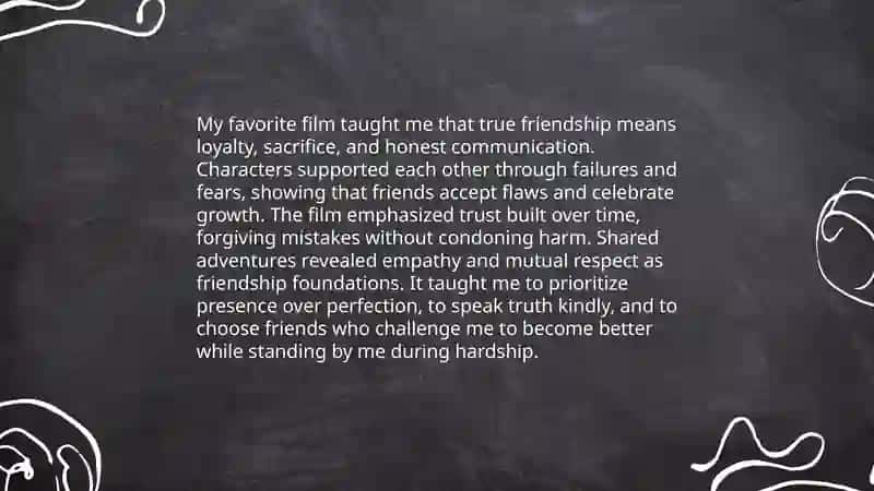 My favorite film and what I learned it 4