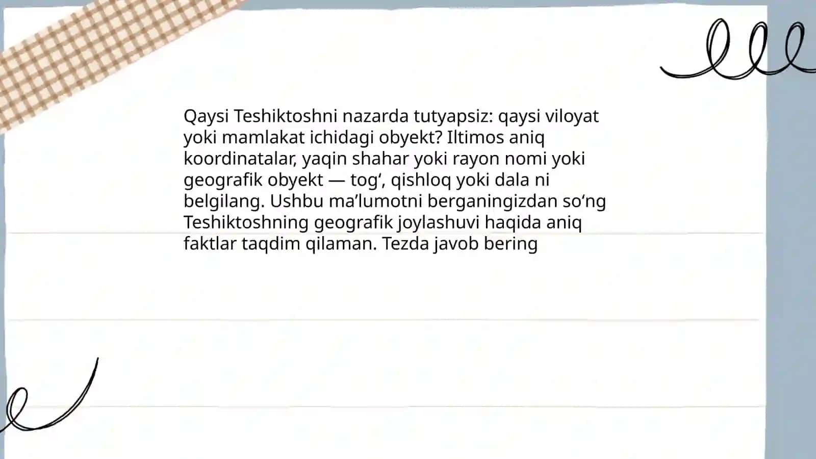 Teshiktosh 4