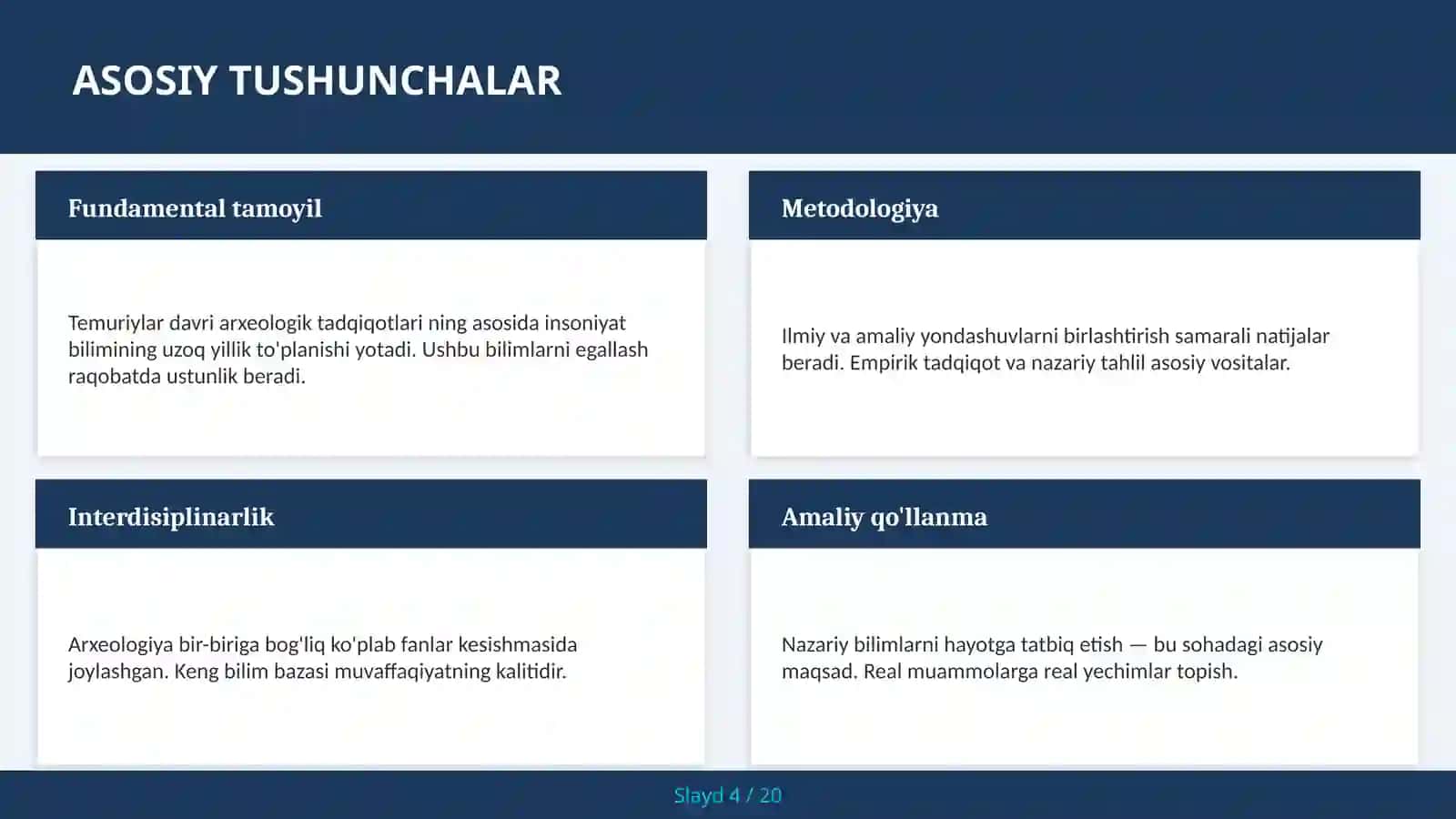 TEMURIYLAR DAVRI ARXEOLOGIK TADQIQOTLARI 4
