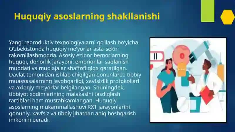Oʻzbekistonda yangi reproduktiv texnologiyalarni qoʻllash masalasining holati 4