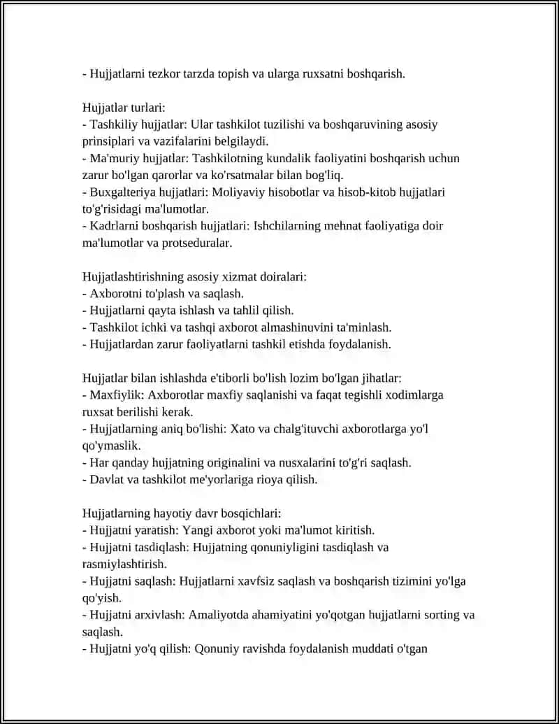 Hujjatlashtirish Va Inventarizatsiya 4