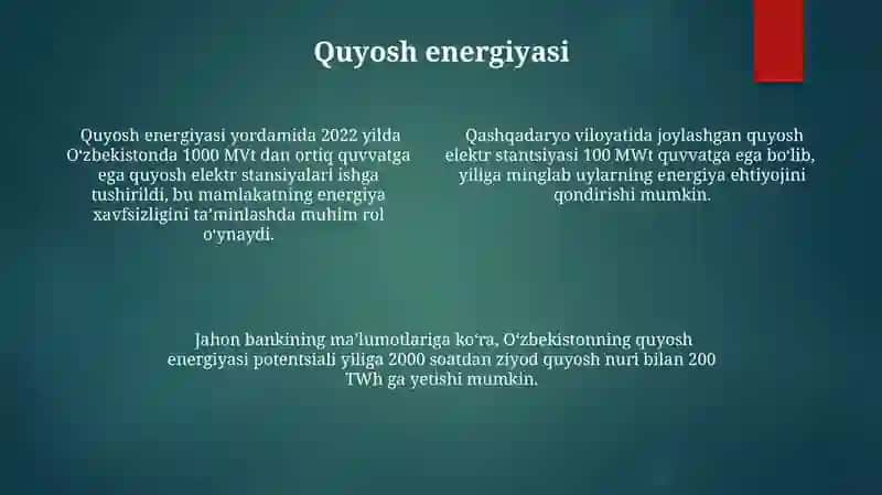 Muqobil energiyaning ahamiyati va kelajagi 4