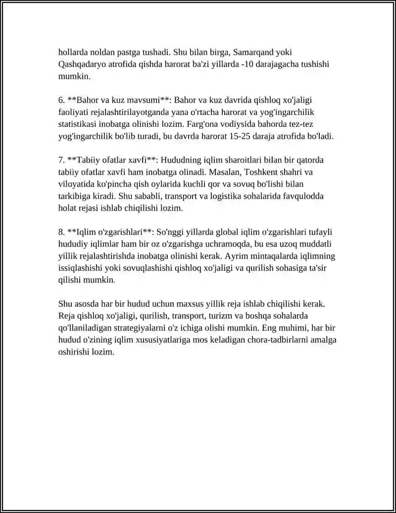 MAKTABGACHA TAʼLIM TASHKILOTI HUDUD YOKI BOSHQA XUSUSIYATLARINI HISOBGA OLGAN HOLDA OʻZINING YILLIK MAVZUVIY RSJASI 4