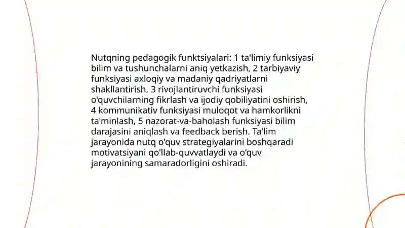 O'qituvchining nutq faoliyati va muloqot mahorati 4
